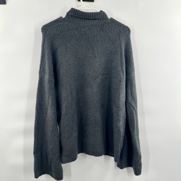 French Connection grey turtleneck wool blend size M - Picture 7 of 8